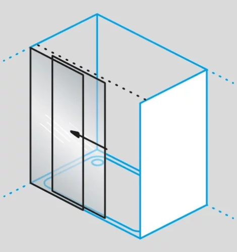 Душевая дверь Kolpa-San Libra N 140-L black transparent 517510