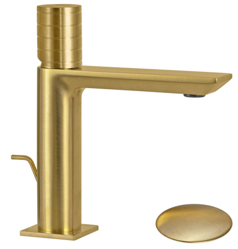 Смеситель для раковины Remer Edge EG610BG, золото брашированное