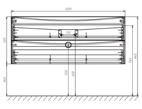 Тумба подвесная Vincea Mia 1200 G.White VMC-2MC120GW