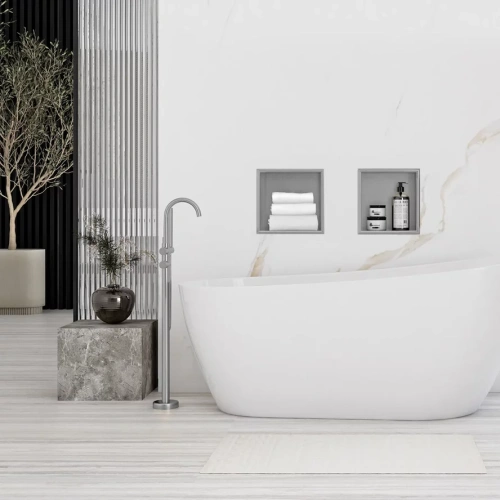 Полка врезная Rea 01 nikiel matt 05600