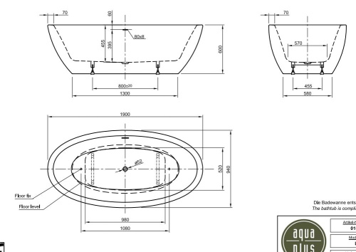 Ванна акриловая Knief Loom 0100-288