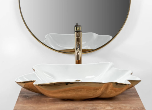 Умывальник Rea Sea Infinity White Gold U3400