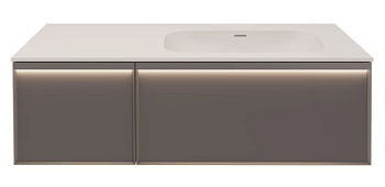 Тумба подвесная Vincea Elise VMC-4EL120MG-R серый матовый