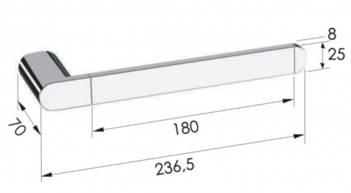 Полотенцедержатель Remer Lounge LN44NP, никель брашированный
