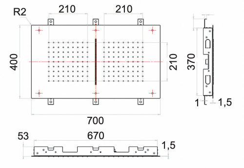 Верхний душ потолочный Remer 357SFR7040C