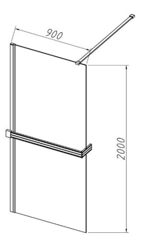 Душевая стенка Vincea Walk-In HR VSW-4HR900CL