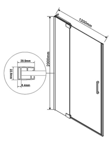 Душевая дверь Vincea Extra VDP-1E1112CL