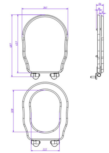 Сиденье для унитаза Caprigo Boheme KFm-IC-B039