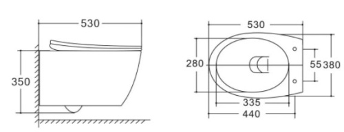 Унитаз подвесной Vincea Felice VT1-25