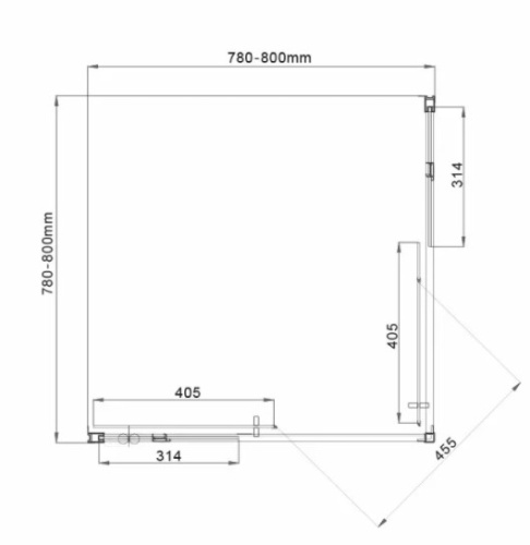 Душевой уголок Vincea Garda VSS-1G800CH