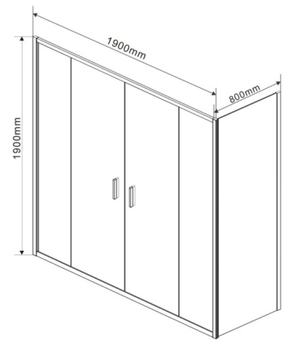 Душевой уголок Vincea Garda VSR-1G28019CL