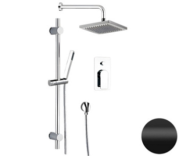 Душевая система Remer Infinity I09S07ONO, черный матовый