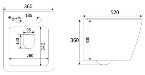Унитаз подвесной Nemo 883-2YB matte black
