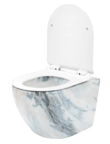 Унитаз подвесной Rea Carlos rimless Granit Shiny C8002