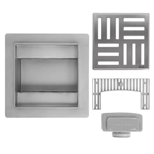 Трап для душа Rea Cross 120x120 nikiel matt G6200