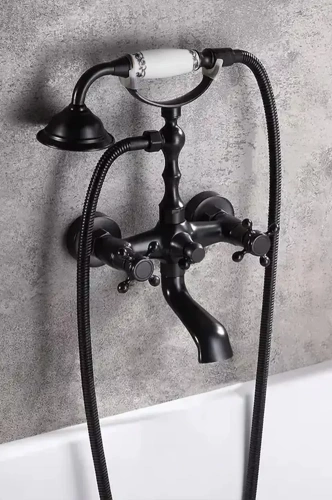 Смеситель для ванны Rea Rustico black matt B0701