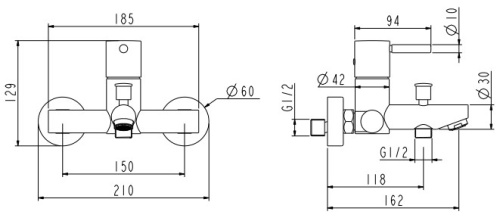 Смеситель для ванны Nemo Round NM-2355RG rose gold