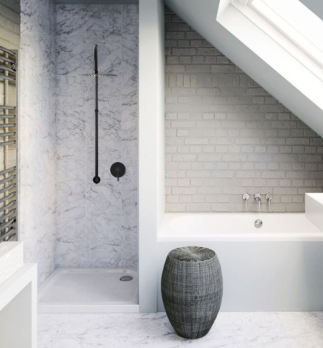 Душевая система Rea Lugano Black P9301