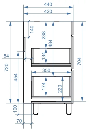 Тумба напольная Vela Бриз 120Н под Milen TU27062