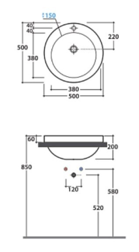 Умывальник Globo LAVARREDO SAP50BI