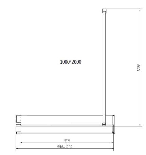 Душевая стенка Vincea Walk-In HR VSW-4HR100CL