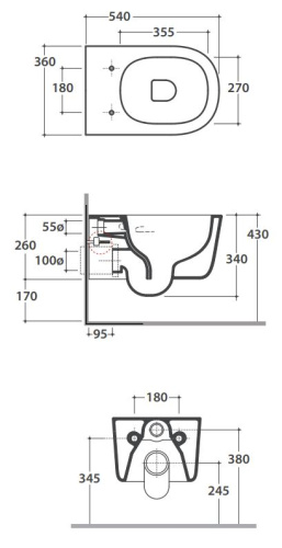 Унитаз подвесной Globo LALITA LTS02BI