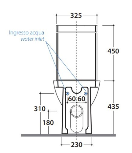 Бачок для напольного унитаза Globo Daily DA008BI