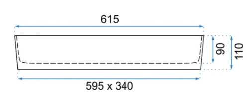 Умывальник Rea Denis Black Edge U6513