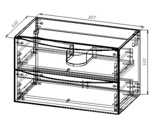 Тумба подвесная Vincea Mia 800 R.Wood VMC-2MC800RW