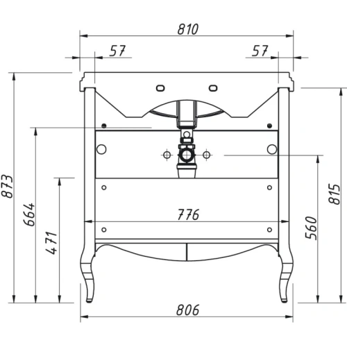 Тумба напольная Caprigo Verona 80 33518-TP817