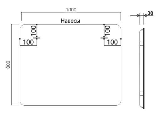 Зеркало Vincea LED 1000x800 VLM-3MA100