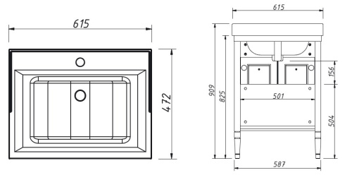 Тумба напольная Caprigo Albion 60 10310-L817