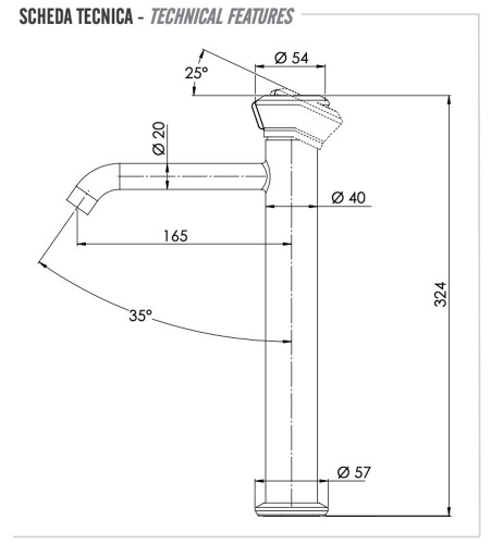 Смеситель для раковины Remer Element ET11LXL