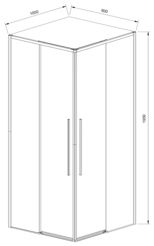 Душевой уголок Vincea Slim-N VSS-4SN9010CL