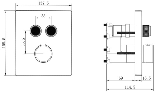 Душевая система Vincea Inspire VSFW-3I21MT4RGM
