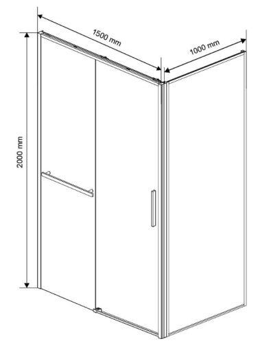 Душевой уголок Vincea Slim Soft VSR-1SS1015CLGM