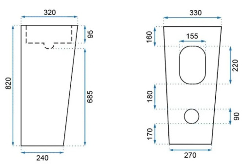 Умывальник Rea Kamila Black U5644