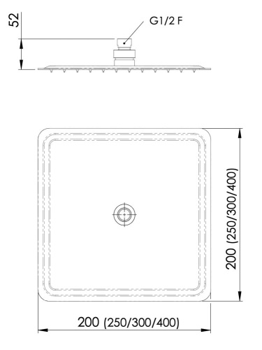 Верхний душ Daniel A577CM25