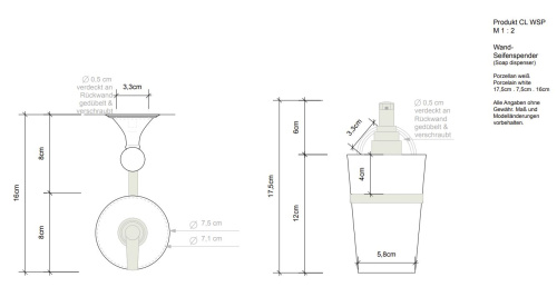 Дозатор для мыла настенный Decor Walther CL WSP 0831850