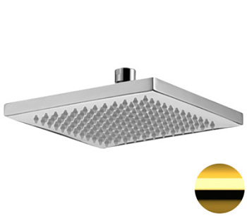 Верхний душ с шарнирным соединением 20 см Remer 359SSDOX, золото глянцевое