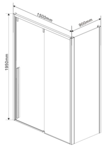 Душевой уголок Vincea Lugano VSR-1L9015CLB-1