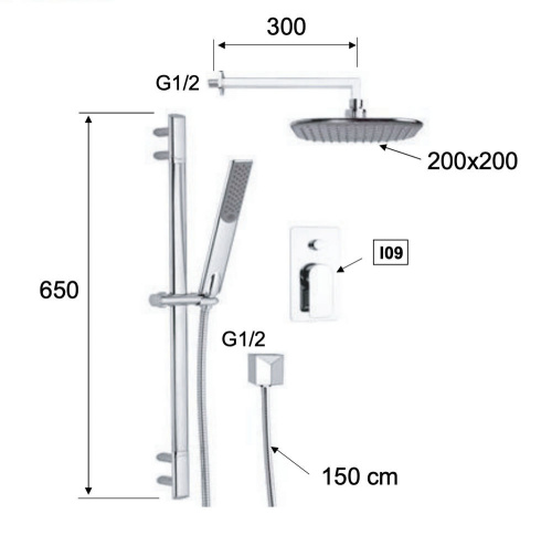 Душевая система Remer Infinity I09S01