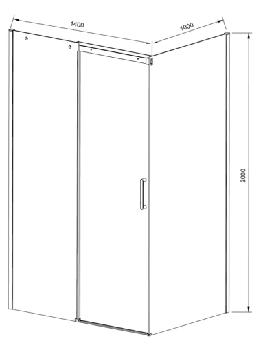 Душевой уголок Vincea Dice VSR-4D1014CL