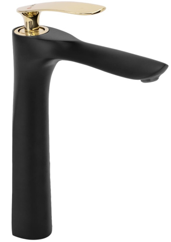 Смеситель для умывальника Rea Orbit Black Gold B2055