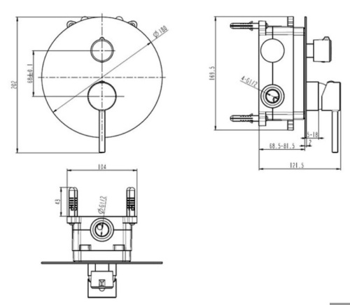 Смеситель для душа Caprigo Don 53-552-crm