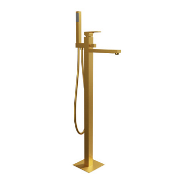 Смеситель для ванны Remer Absolute AU08BG, золото брашированное