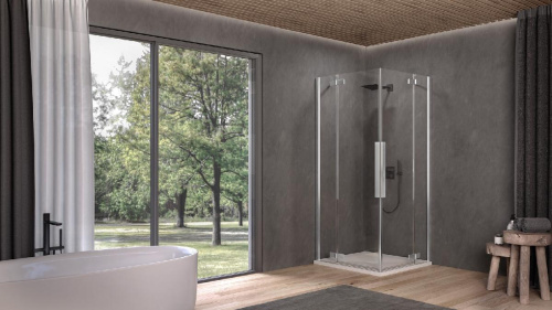 Душевой уголок Kolpa-San Polaris Q 90 black transparent 515350