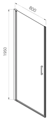 Душевая дверь Vincea Alpha VDP-3AL800CL