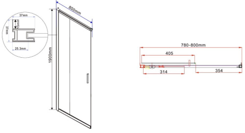 Душевой уголок Vincea Garda VSS-1G8090CLG