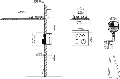 Душевая система Vincea VSFW-401TMB